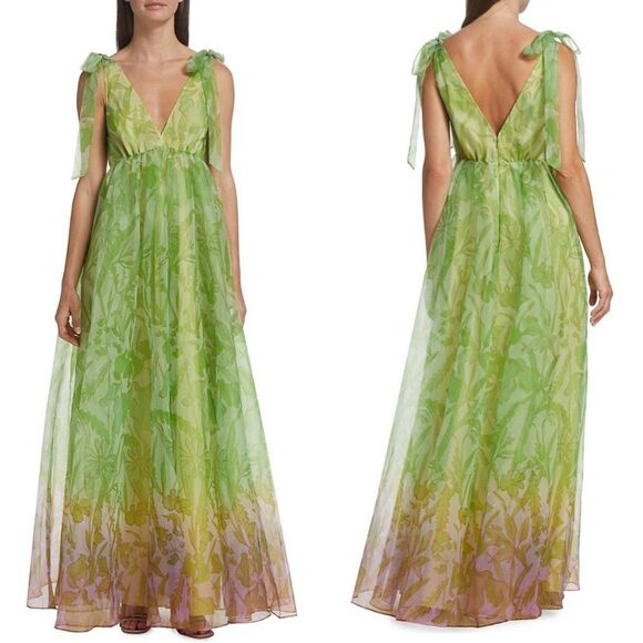 NWT STAUD Ombré Floral Tie Strap Gown Size 2 $495 - Picture 1 of 10